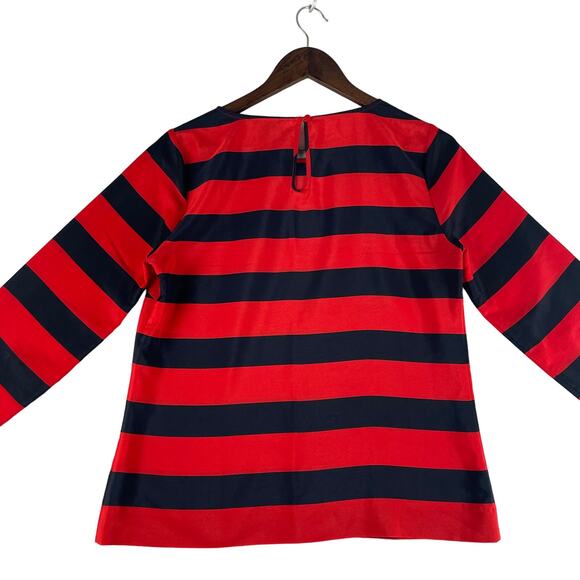J. Crew Women's Red/Blue Striped Top Size S - Picture 3 of 10